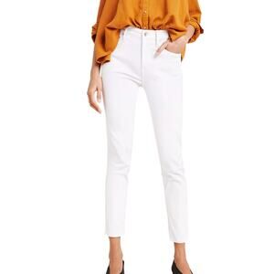 EDWIN Pixie Mid-Rise Skinny Jeans in White